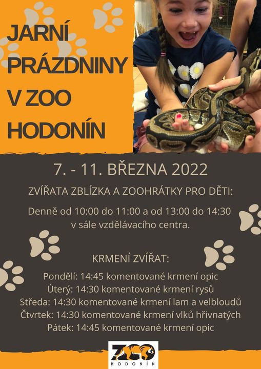 jarni prazdniny v zoo hodonin 2022