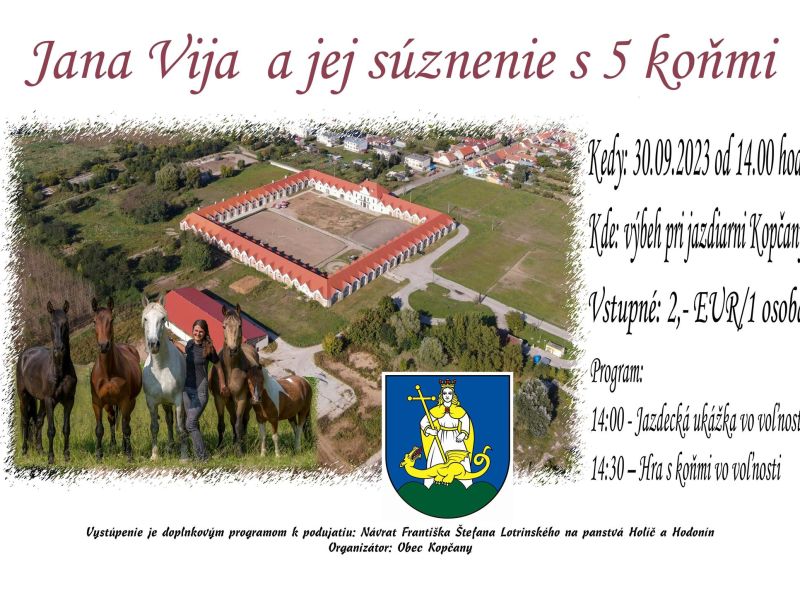 Jana Vija a jej súznenie s 5 koňmi 