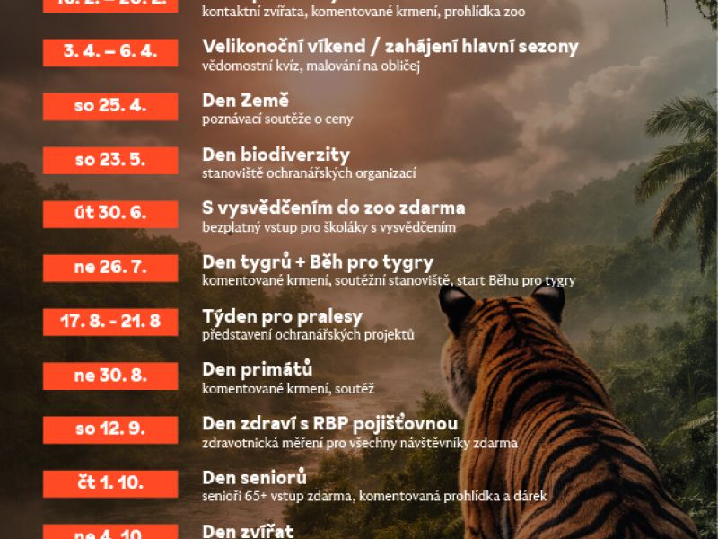 ZOO Hodonín akce v roce 2026