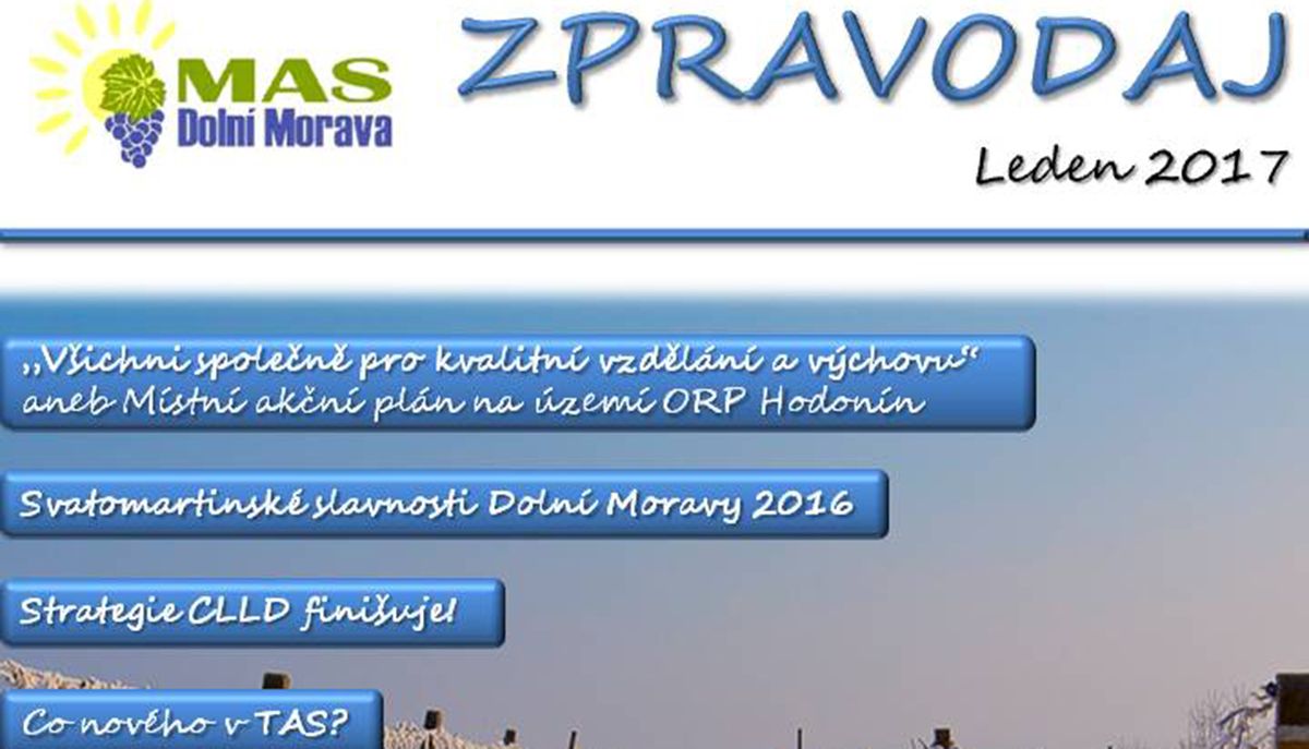 4. číslo zpravodaje Místní akční skupiny Dolní Morava - leden 2017