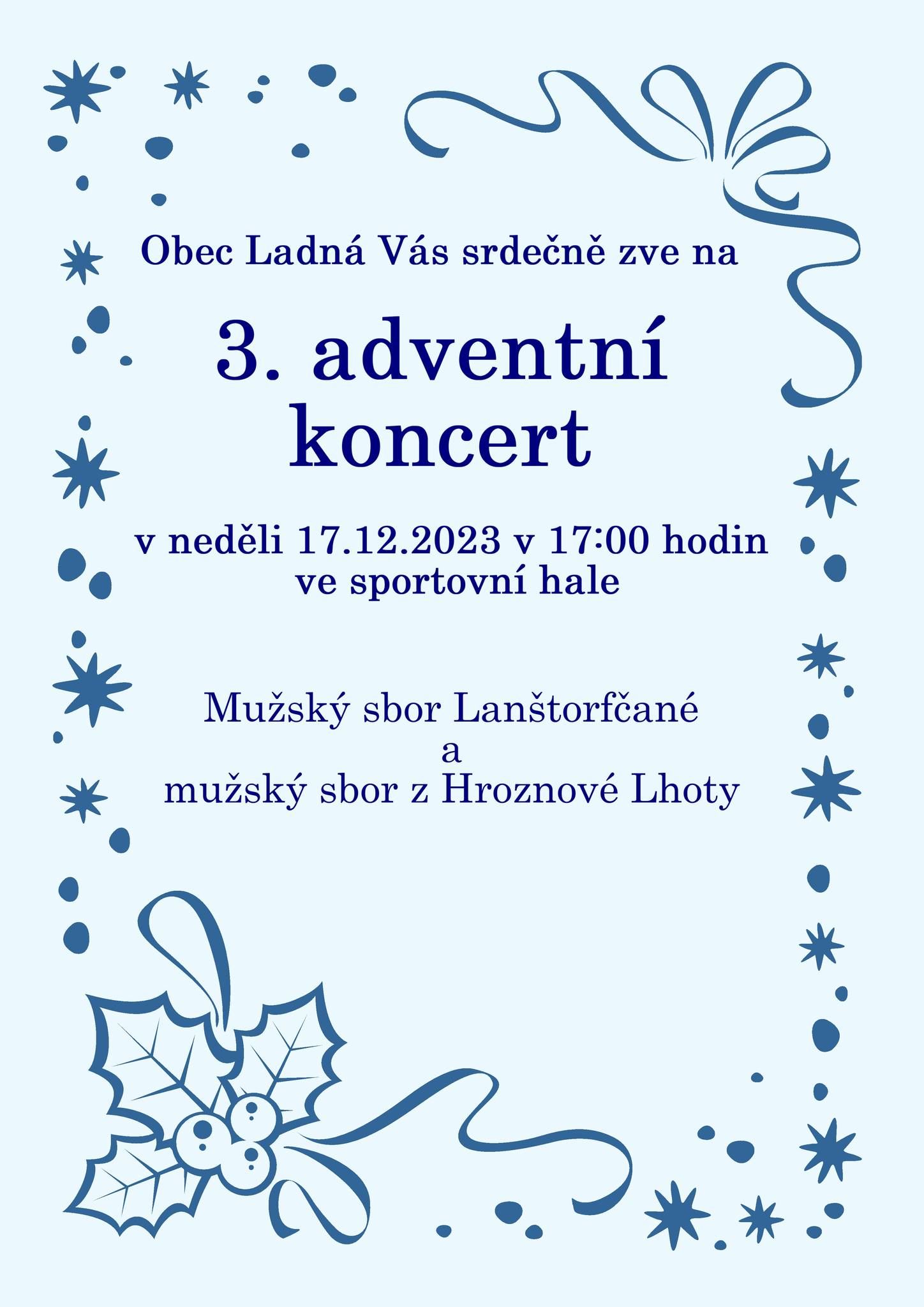 Třetí adventní koncert v Ladné