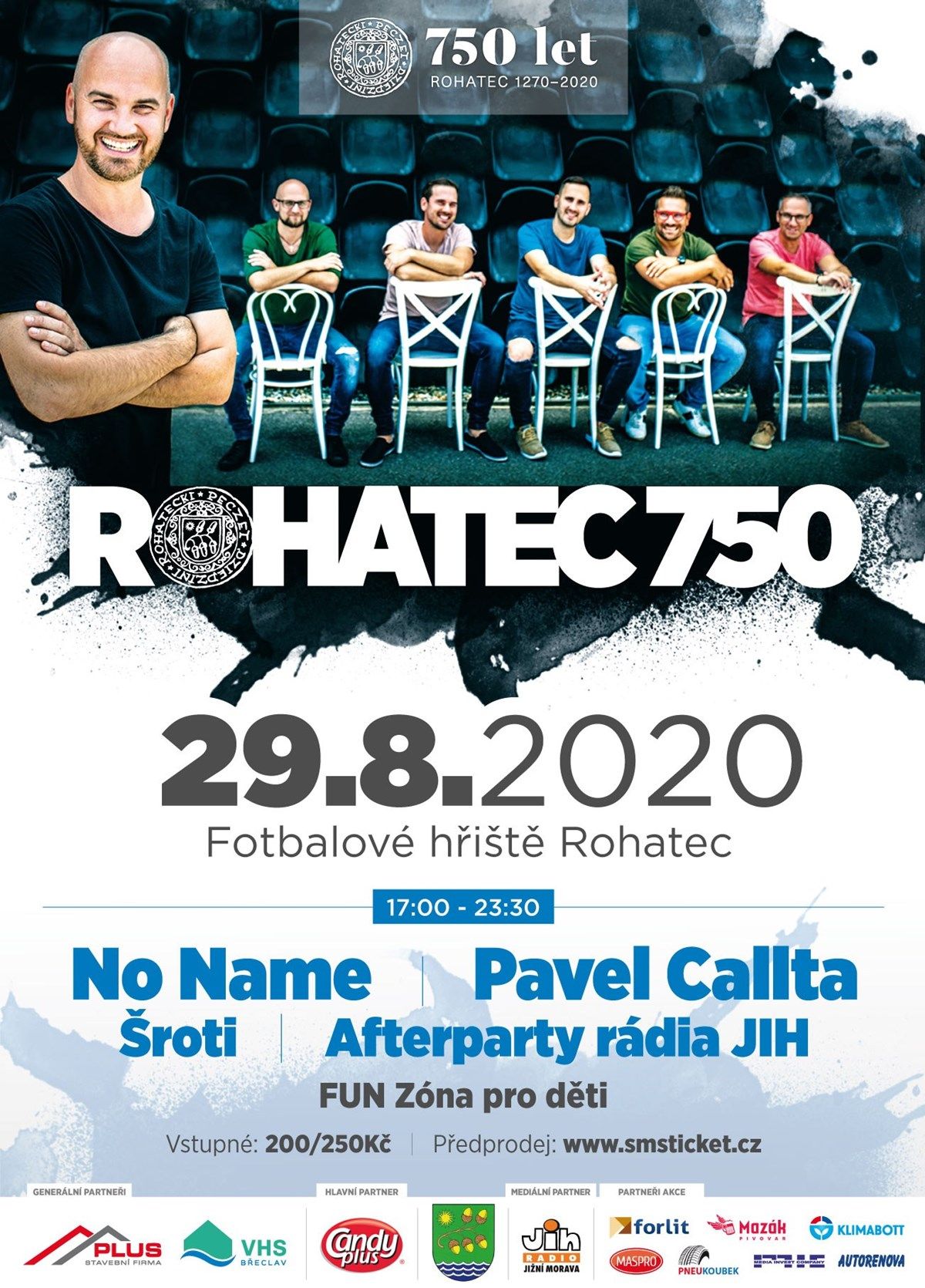 750 let obce Rohatec - No Name, Pavel Callta, Šroti a Afterparty Radia JIH