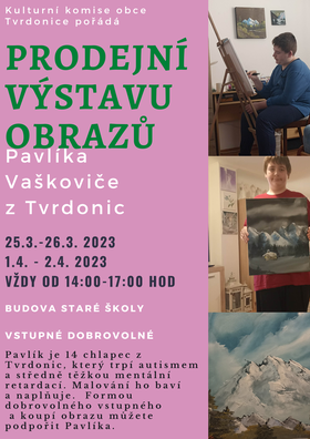 Prodejní výstava obrazů ve Tvrdonicích