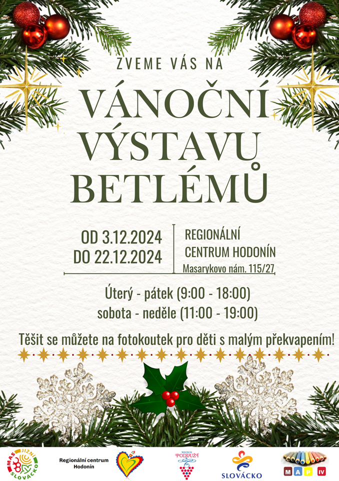 Vánoční výstava betlémů v Regionálním centru Hodonín