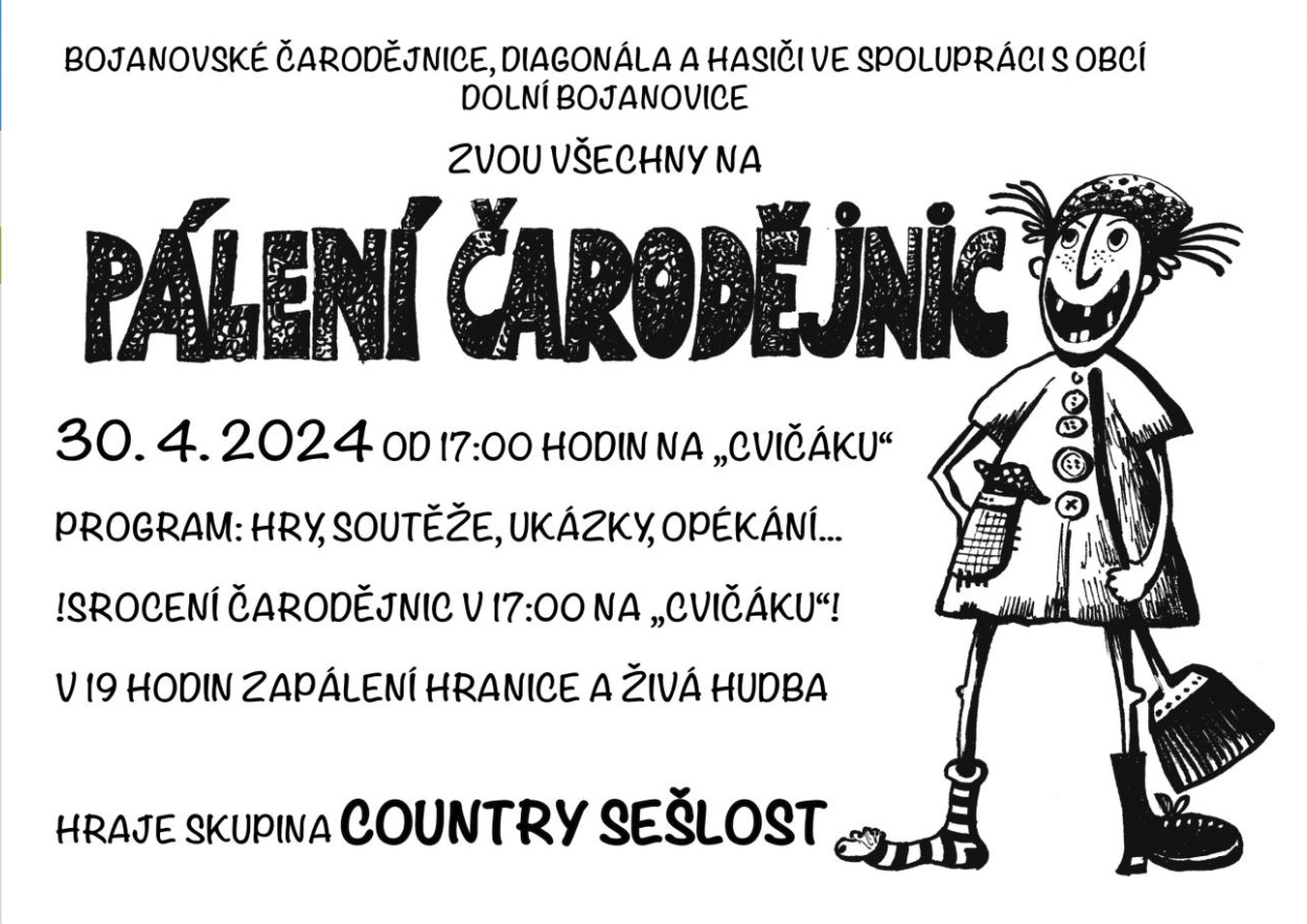 Pálení čarodějnic v Dolních Bojanovicích