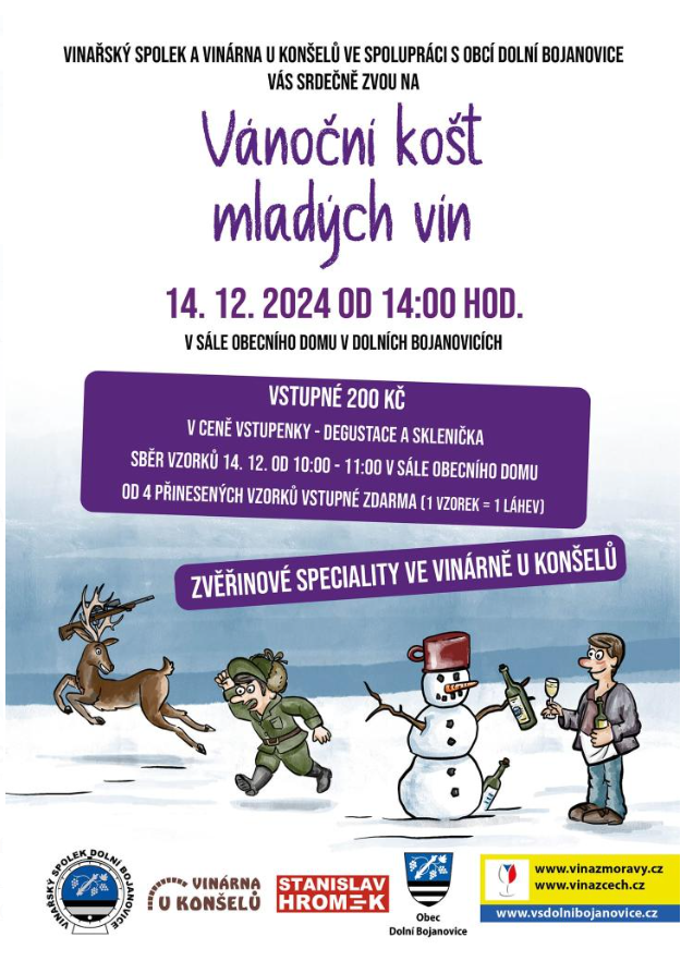 Vánoční košt mladých vín v Dolních Bojanovicích