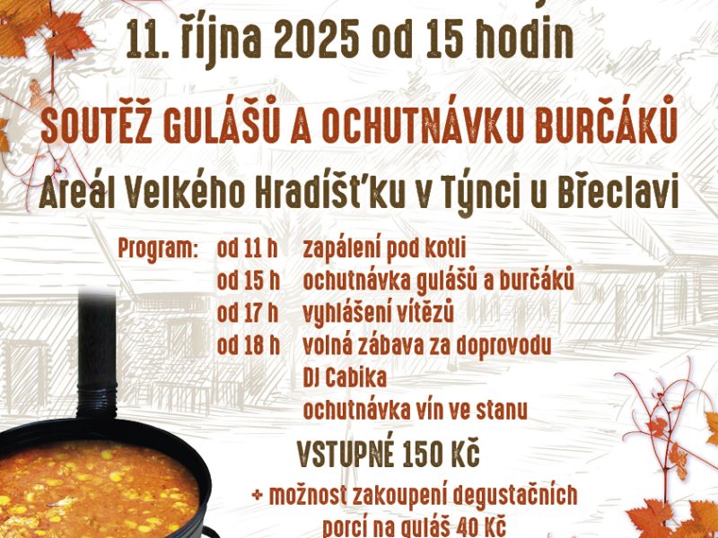 Soutěž gulášů a ochutnávka burčáků Týnec