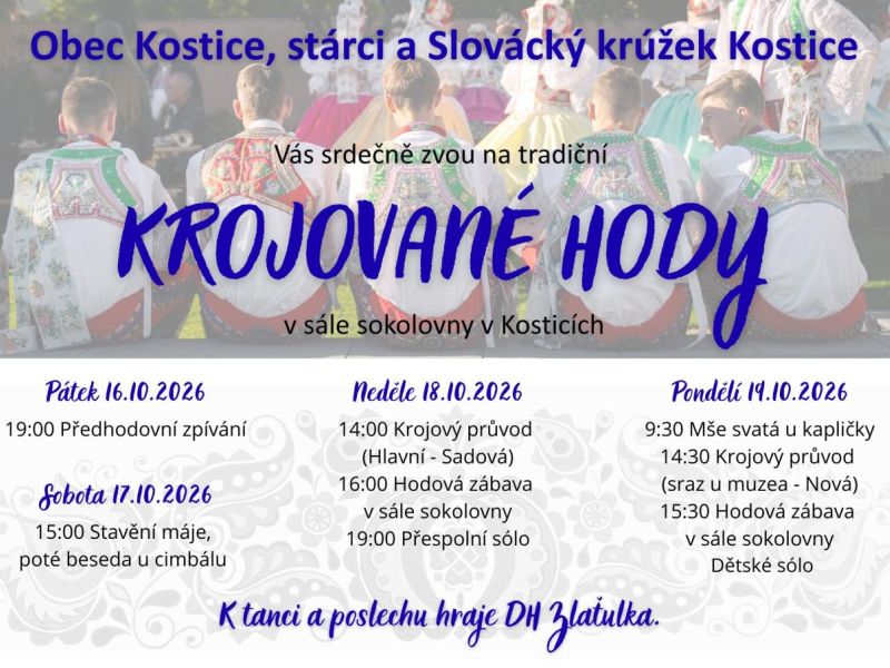 Krojované hody Kostice 2026