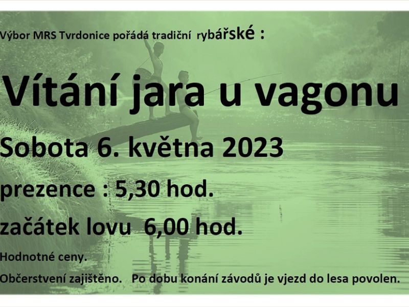 Vítání jara u vagonu