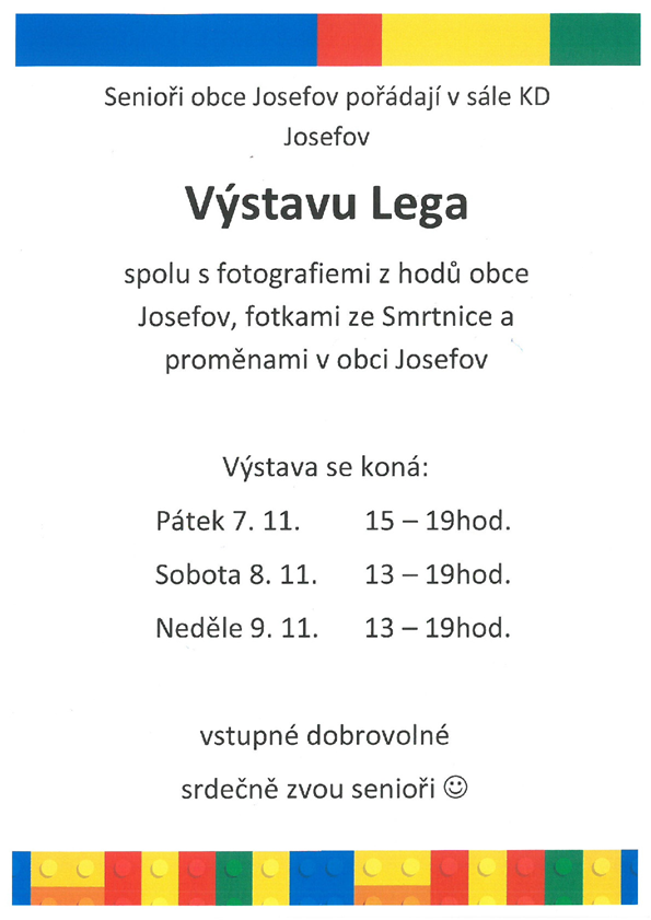 Výstava lega v Josefově