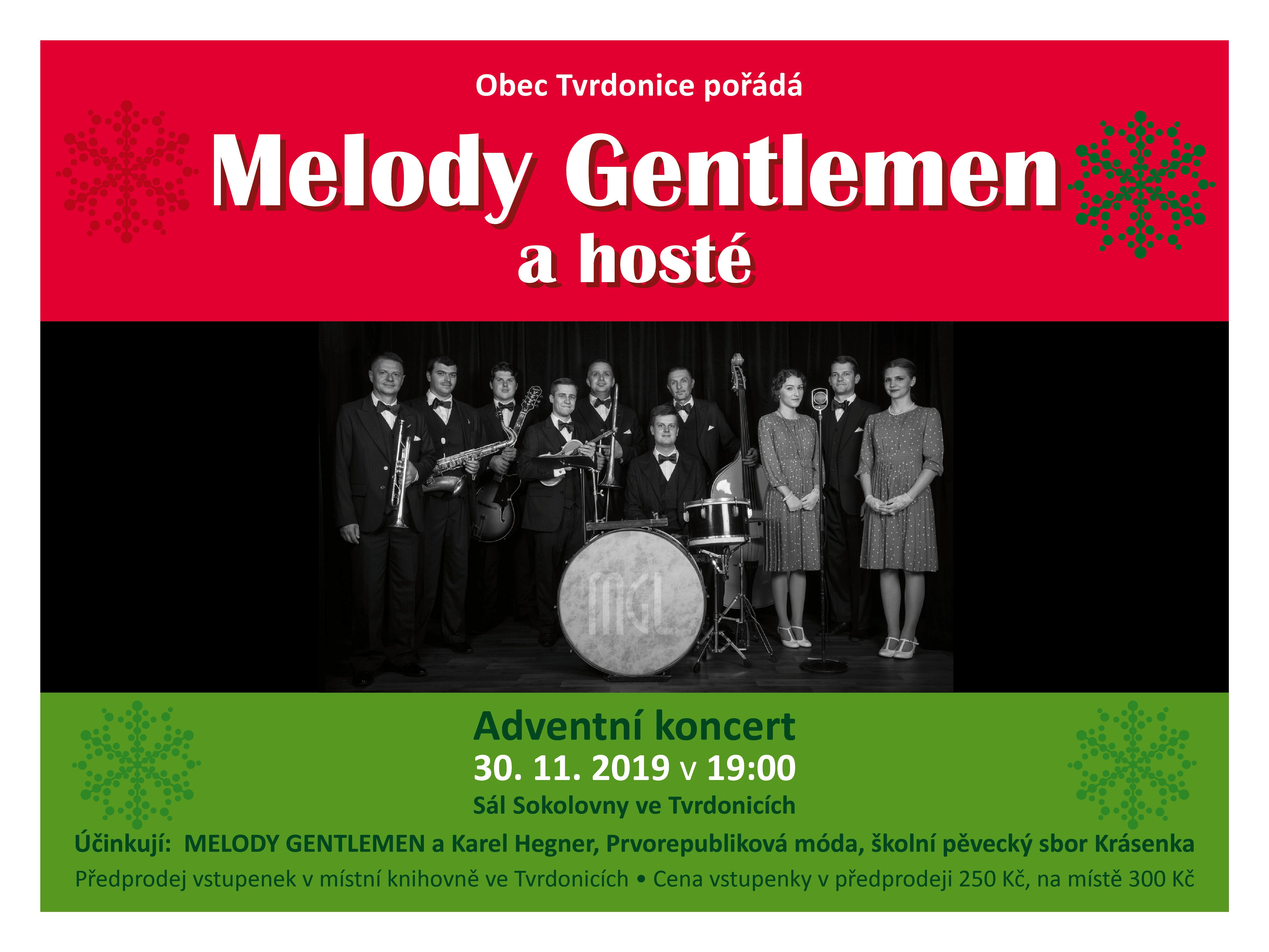 ADVENTNÍ KONCERT MELODY GENTLEMEN A HOSTÉ