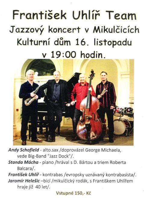 JAZZOVÝ KONCERT V MIKULČICÍCH
