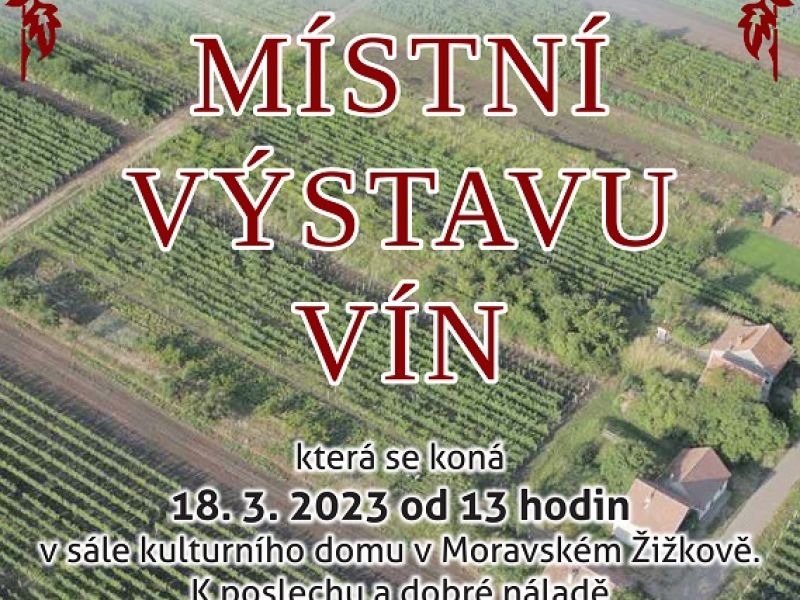 Místní výstava vín v Moravském Žižkově
