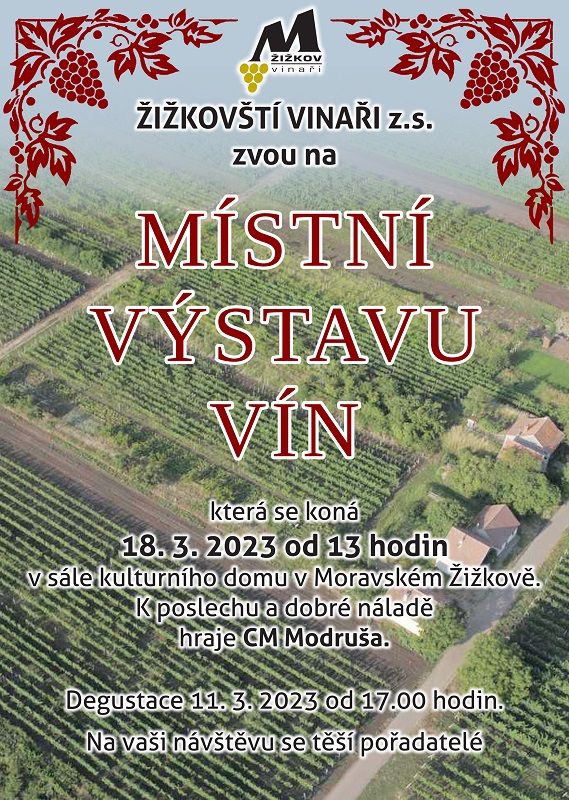 Místní výstava vín v Moravském Žižkově