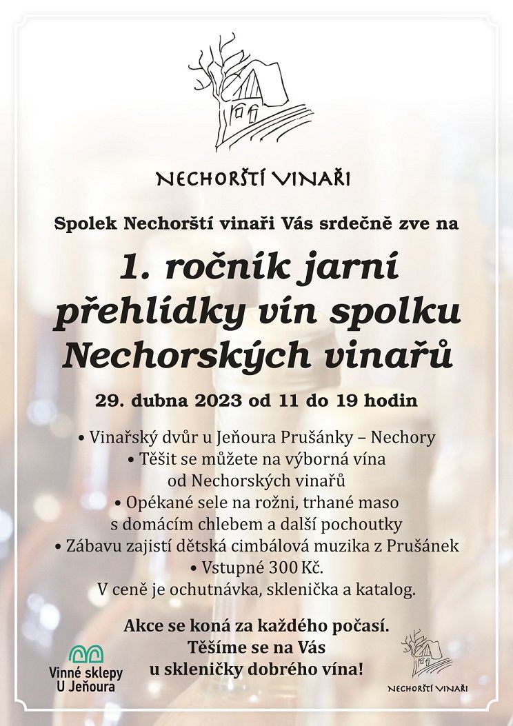 1. ročník jarní přehlídky vín Nechorských vinařů