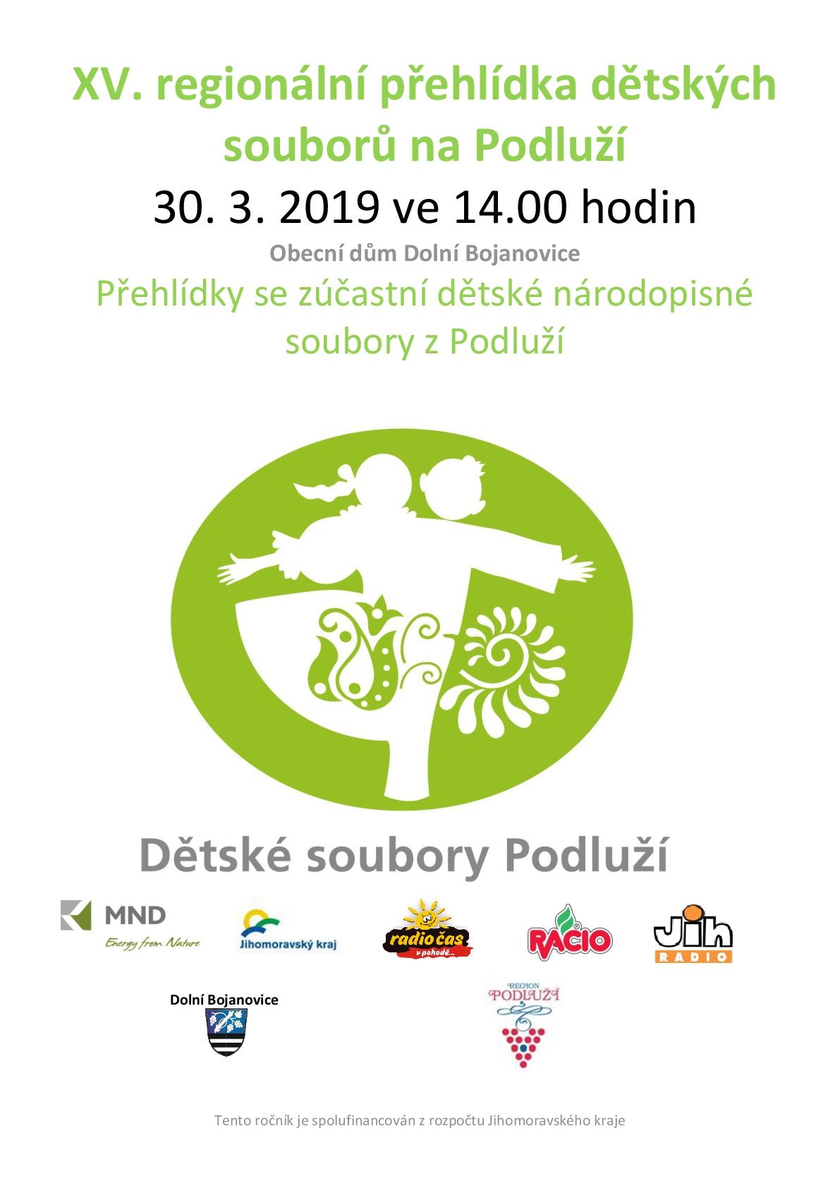 Pozvánka na přehlídku dětských folklorních souborů