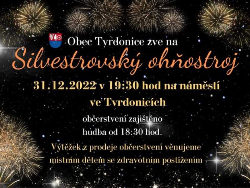 Silvestrovský ohňostroj ve Tvrdonicích
