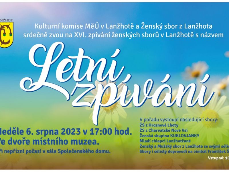 XVI. Zpívání ženských sborů s názvem Letní zpívání