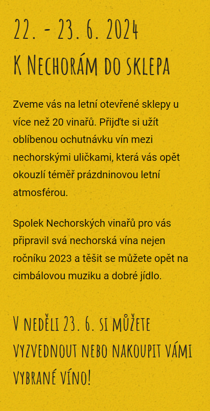 K Nechorám do sklepa... 2024