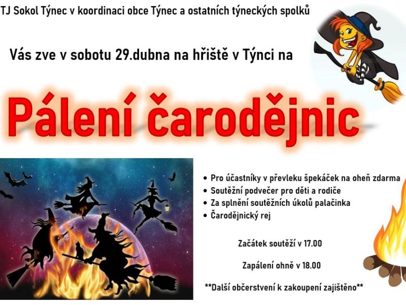 Pálení čarodějnic v Týnci