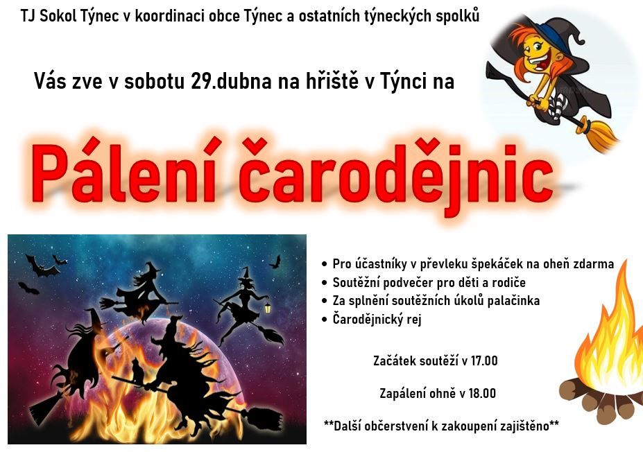 Pálení čarodějnic v Týnci