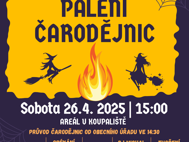 Pálení čarodějnic Prušánky 2025