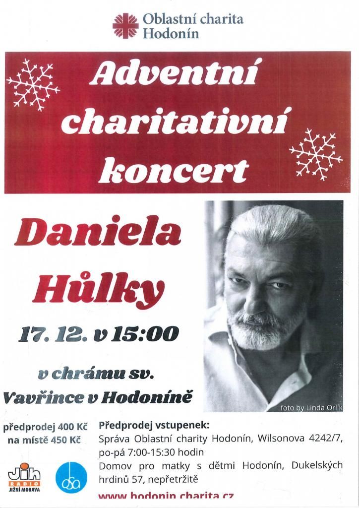 Adventní charitativní koncert Daniela Hůlky