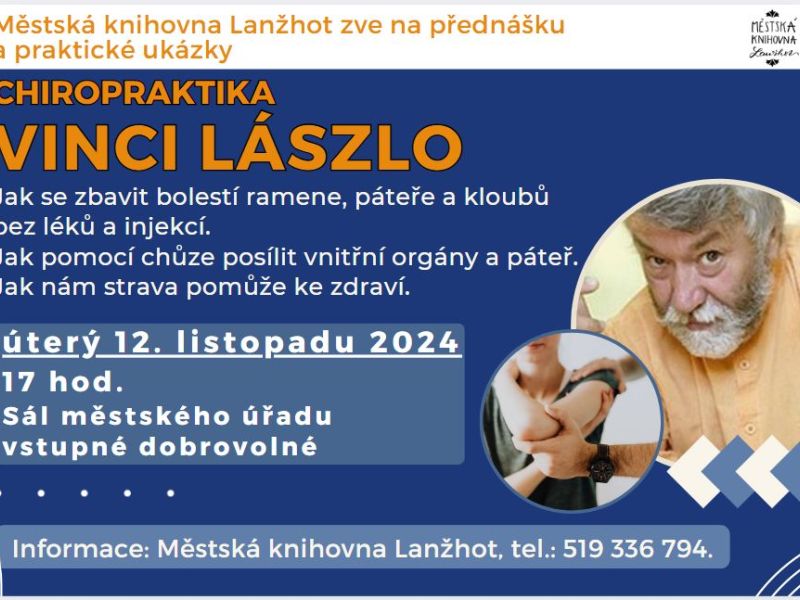 Přednáška- Chiropraktik Vinci Láczlo