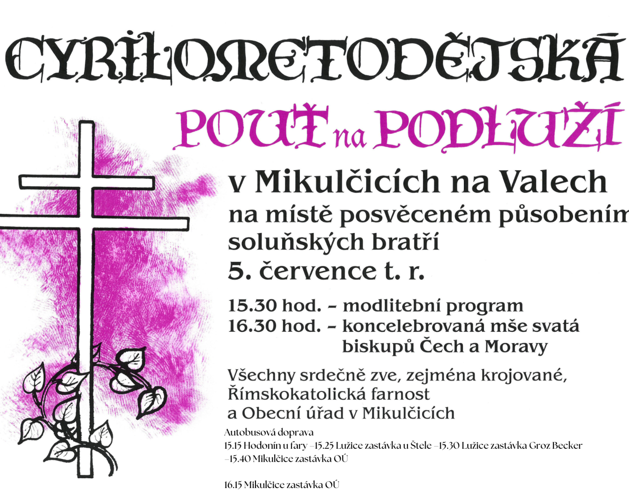 Cyrilometodějská pouť na Podluží