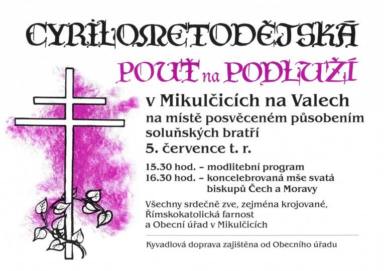 Cyrilometodějská pouť na Podluží