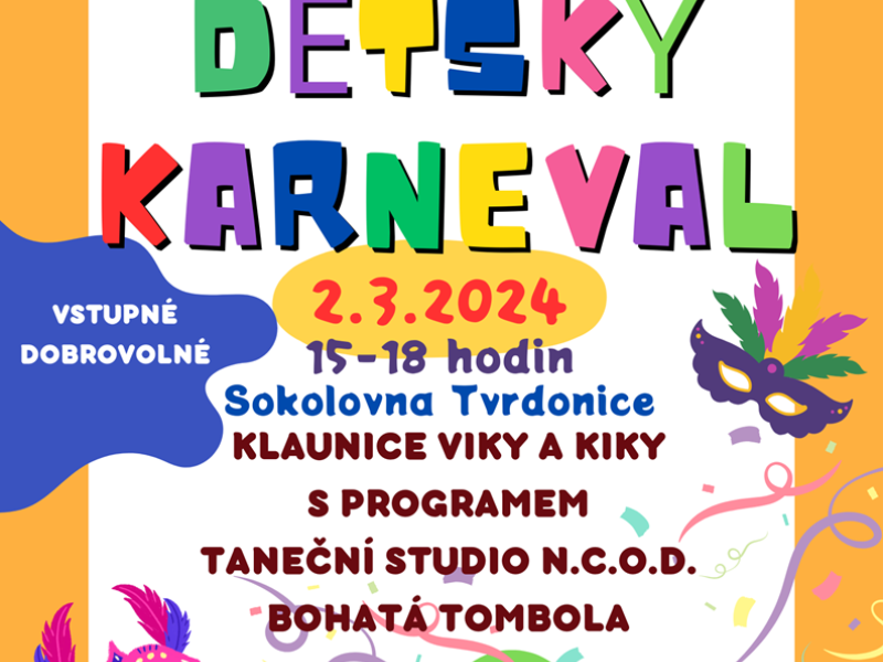 Dětský karneval ve Tvrdonicích