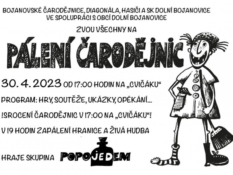 Pálení čarodějnic v Dolních Bojanovicích