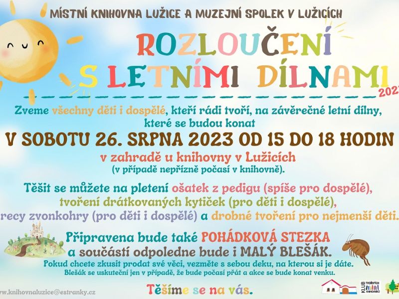 Rozloučení s letními dílnami u knihovny