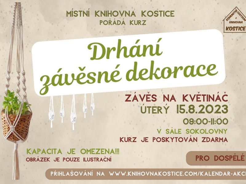 Tvoření - drhání závěsné dekorace