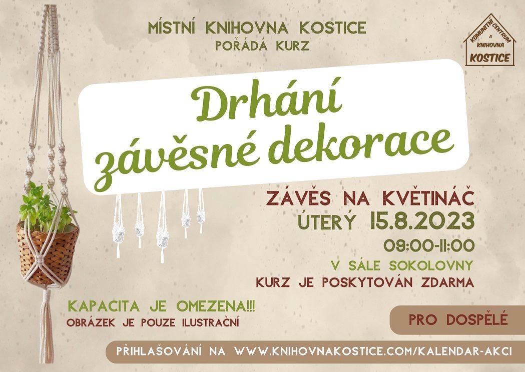 Tvoření - drhání závěsné dekorace