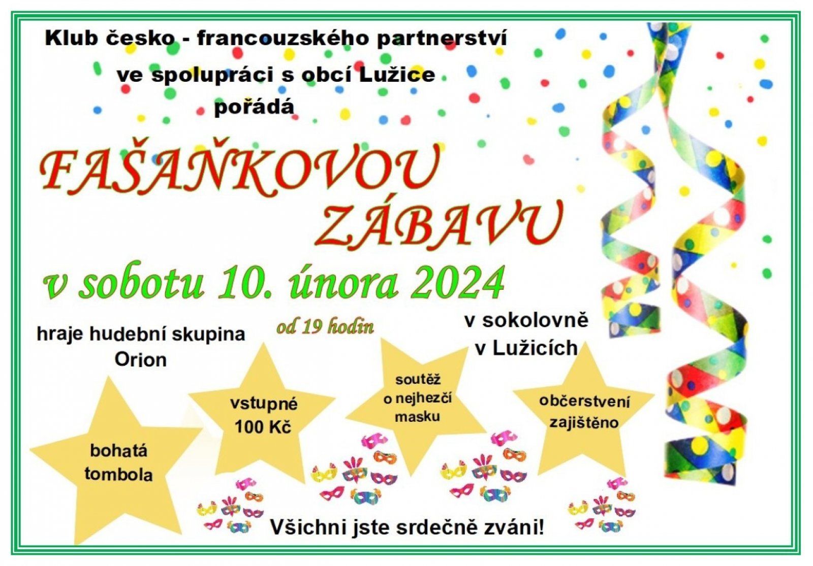 Fašaňková zábava v Lužicích