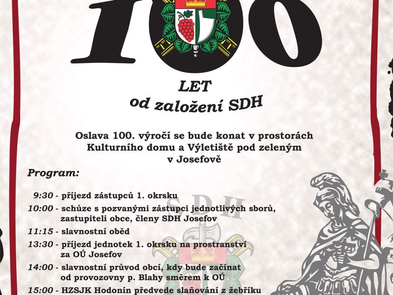 100 let od založení SDH Josefov