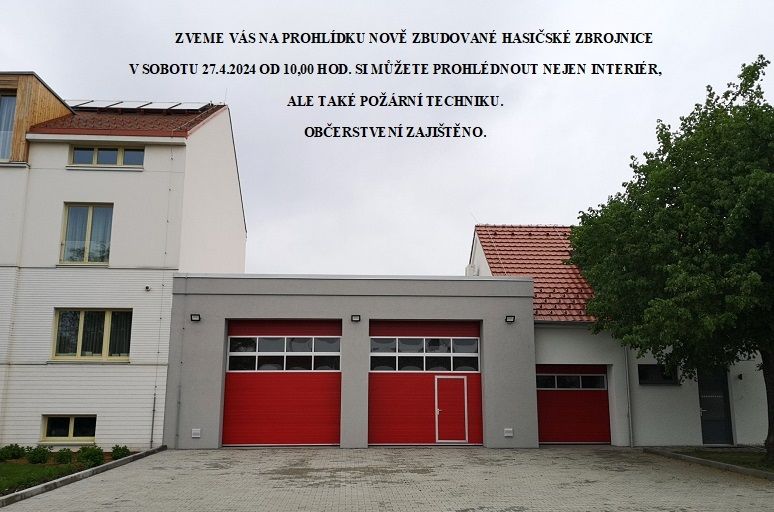 Prohlídka hasičské zbrojnice v Hruškách