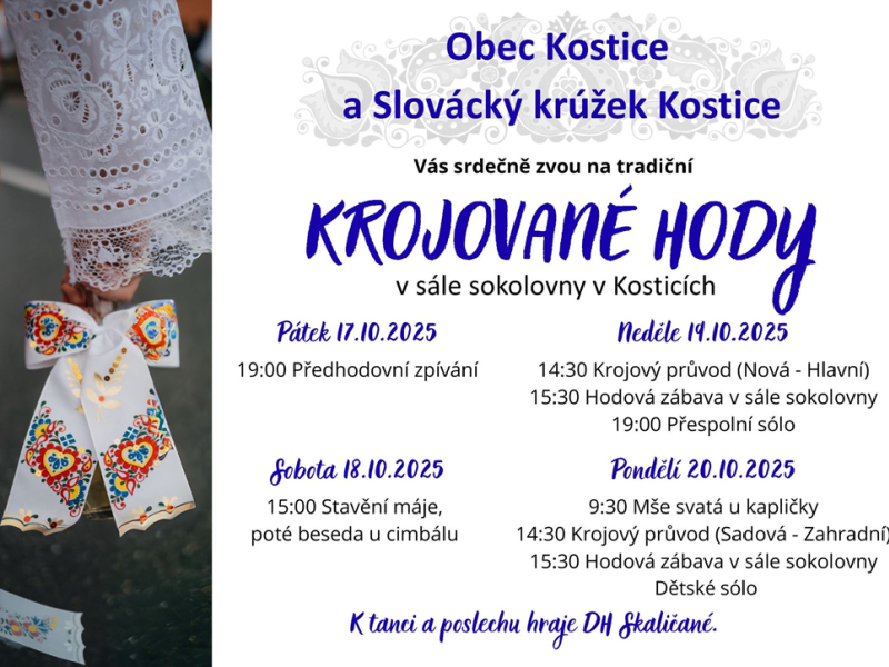 Krojované hody Kostice 2025