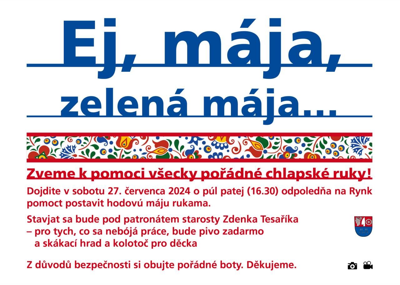 Stavjání máje ve Tvrdonicích