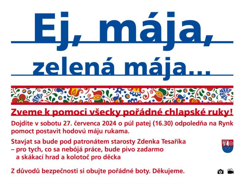 Stavjání máje ve Tvrdonicích