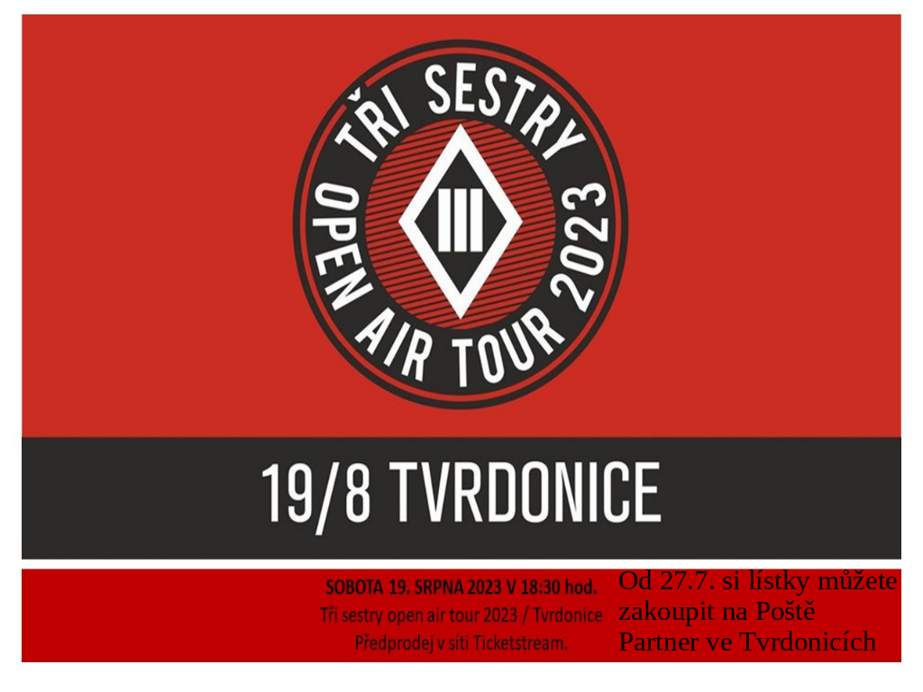 Tři sestry open air tour 2023 / Tvrdonice