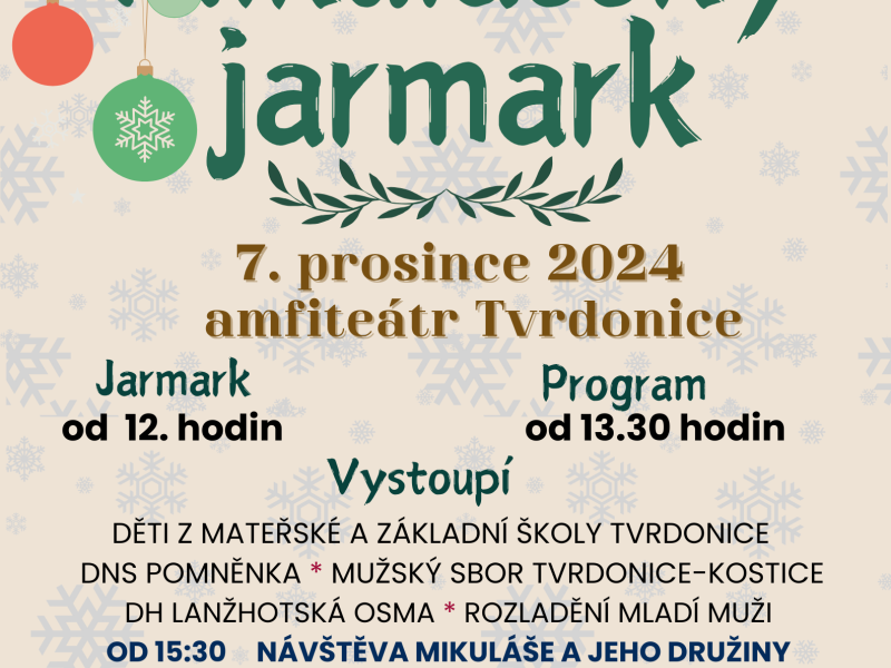 Mikulášský jarmark Tvrdonice
