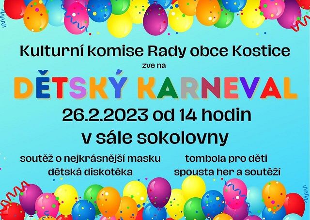 Dětský karneval v Kosticích