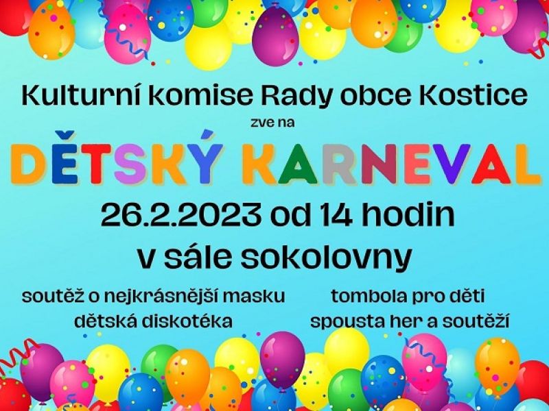 Dětský karneval v Kosticích