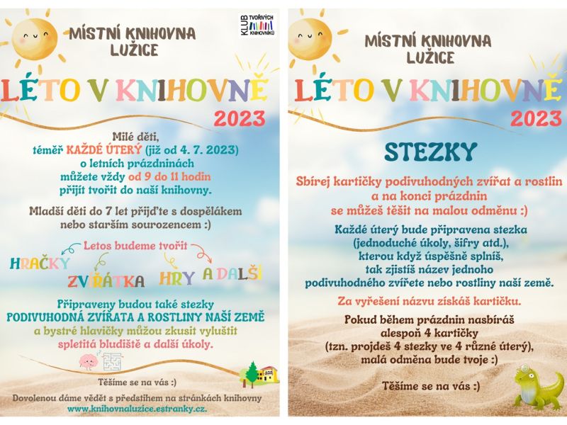 Léto v knihovně 2023 v Lužicích