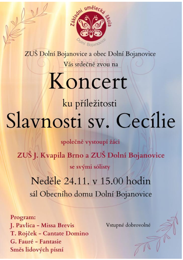 Koncert ku příležitosti slavnosti sv. Cecílie