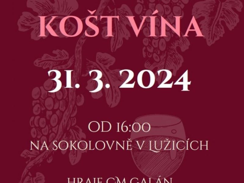 Velikonoční košt vín v Lužicích