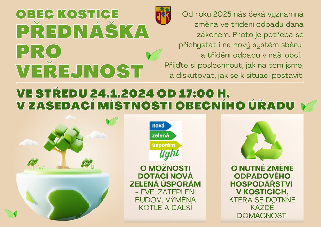 Přenáška o odpadech v Kosticích