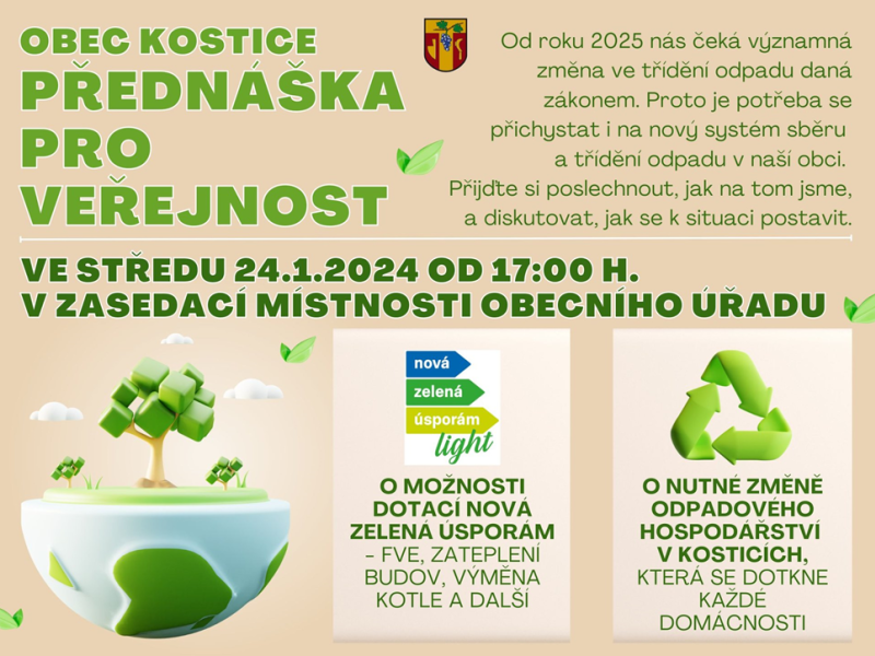 Přenáška o odpadech v Kosticích